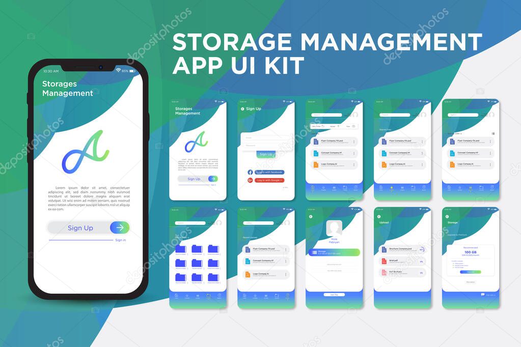 Storage Management App UI Kit Template
