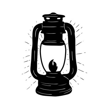 Petrol Lambası siyah beyaz