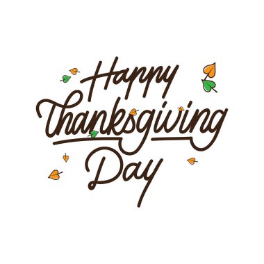 Mutlu Şükran günü el yazı