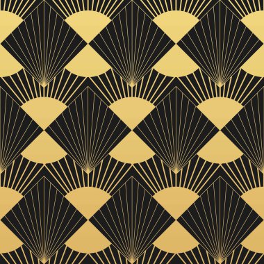 Kusursuz Altın Doğrusal Geometrik desen