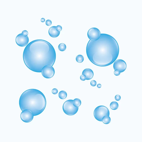 泡泡泡沫肥皂示例 — 图库矢量图片