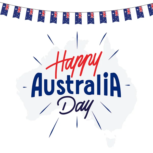 Happy Ημέρα Της Αυστραλίας Γράμματα — Διανυσματικό Αρχείο