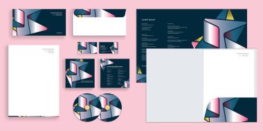 Soyut Üçgen Gelecekçi Kriptonit Modern Kurumsal Kimlik Sabit