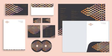 Soyut Desen Üçgeni Modern Kurumsal Kimlik Kırtasiyesini Şekillendirdi