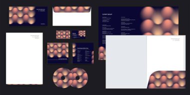 Soyut Modern Bokeh Deseni Kurumsal Kimlik Kırtasiyesi