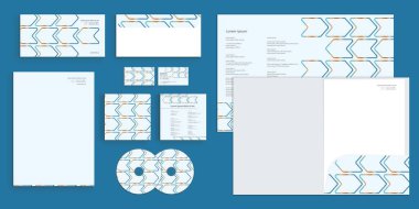 Ok Deseni Grafik Renkleri Sanal İş Kimliği Kırtasiyesi