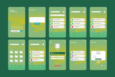 Aurora Gradyan Şekil Efekti Depolama Uygulaması UI Kit Şablonu
