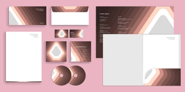 Dynamic Soft Pink Gradient Shape Lips Color Corporate Business Identity — 스톡 벡터