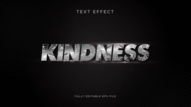 Siyah Gölge Kalıpları İyilik Metni Yazı Tipi Efekti