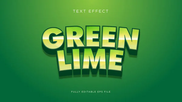 Green Lime Szövegeffektus Betűtípus Jogdíjmentes Stock Illusztrációk