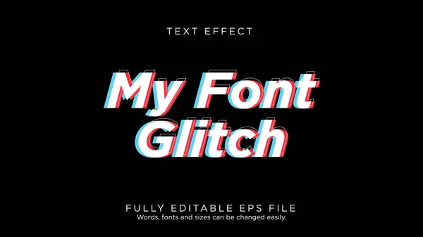 Broken Glitch Text Effect Betűtípus Jogdíjmentes Stock Vektorok