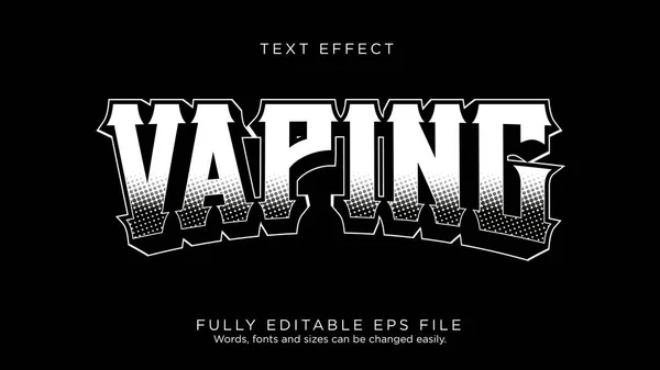 Vaping Logo Text Effect Font Type — Διανυσματικό Αρχείο