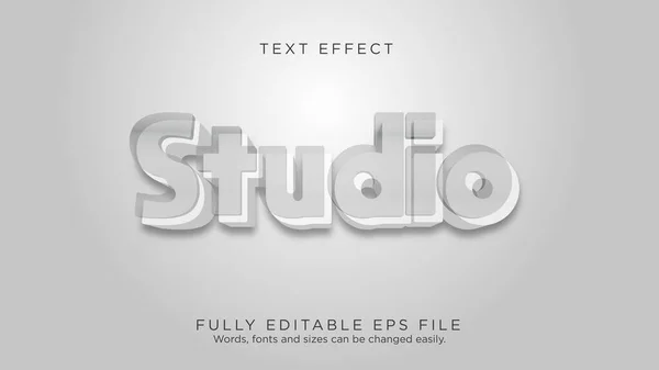 Studio Glass Logo Text Effekt Schriftart — Stockvektor