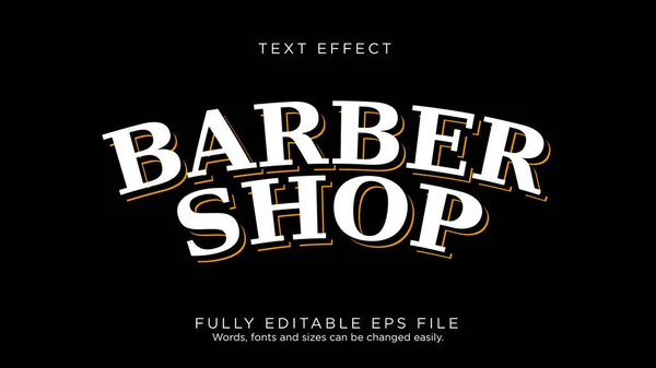 Barbershop Logo Text Effect Font Type Stock Vektor