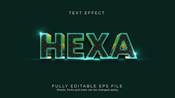 Hexa Pattern Text Effect Font Type Jogdíjmentes Stock Illusztrációk