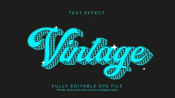 Vintage Text Effect Font Type