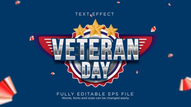 Gaziler Günü Kutlama Metni Efekti Yazı Tipi Vektörü Arkaplanı