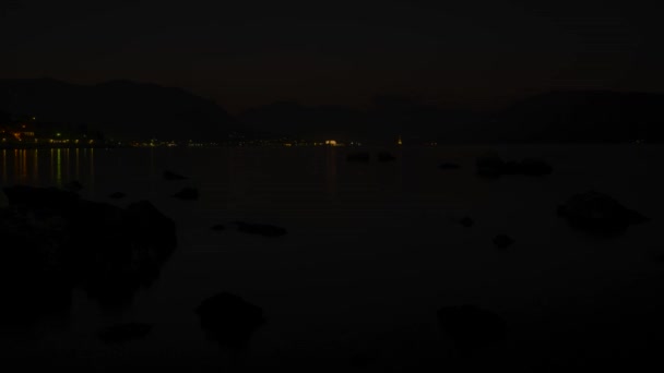 Nascer Sol Incrível Sob Montanhas Monten Costa Rochosa Mar Adriático — Vídeo de Stock