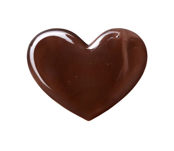Schokoladenbonbons Herzform Isoliert Auf Weißem Hintergrund — Stockfoto
