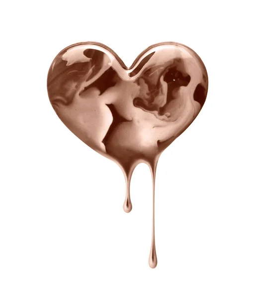 Chocolate Candy Milk Shape Heart White Background — Fotografia de Stock