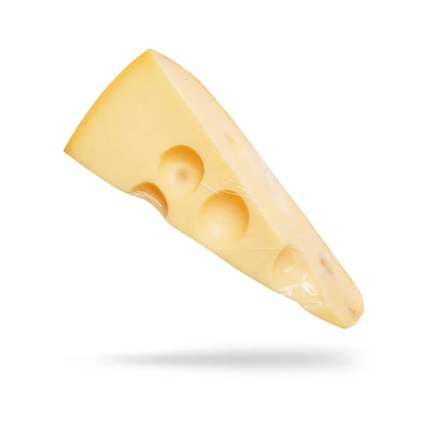 Кусок Сыра Упаковке — стоковое фото