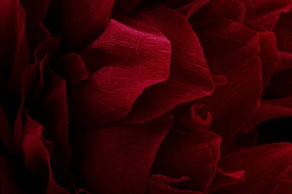 Close Red Crepe Paper Flowers — Stock Photo, Image