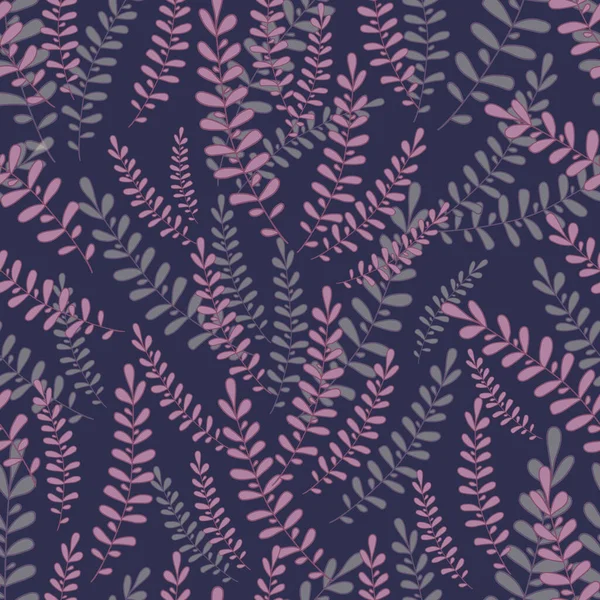 Mor renkte arka planda, rüzgarın farklı tonlarında dalların farklı dalgalanması..