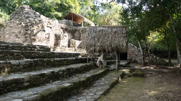 Ancient Mayan Ruin City Coba Middle Jungle Yucatan Peninsula Very — Stock Photo, Image