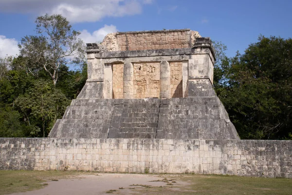 Monumento Maia Antiga Símbolo Jogo Bola Chichen Itza — Fotografia de Stock