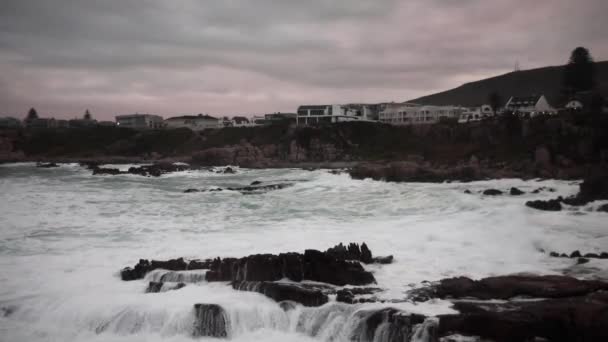 Прекрасна Скеля Германа Південній Африці Узбережжя Ідеально Підходить Спостереження Китами — стокове відео