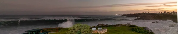 Beautiful Night Panoramic View Cliff South African City Hermanus Southern — 图库照片