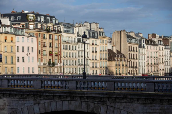 Prachtige Foto Van Seine Oever Parijs Vlakbij Notre Dame Kathedraal — Stockfoto