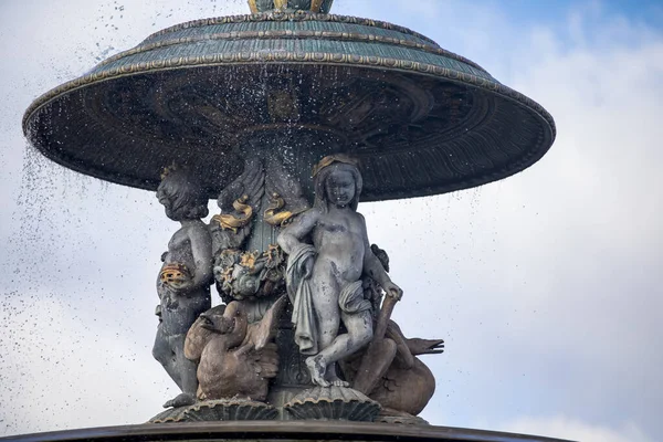 Angelic Ornaments Fountain Seas Place Concorde Paris France One Oldest — 图库照片
