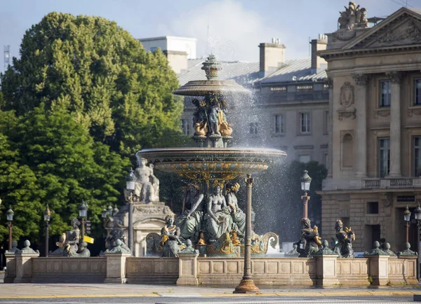 Fountain Rivers Place Concorde Paris One Oldest Most Historic Squares — Zdjęcie stockowe