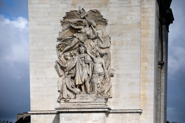 1810 Triumphal Ornament Arc Triumph Paris One Most Famous Monuments — 图库照片