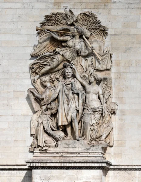 Ornament Arc Triumph Paris One Most Famous Monuments French Capital — 图库照片