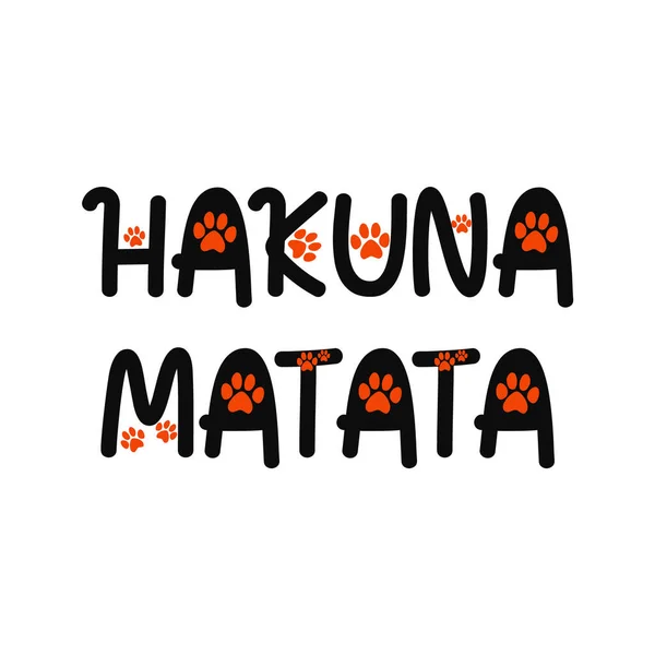 Hakuna Matata Significa Nao Preocupe Suaili Design Cartao Camisa Vetorial Vetor de emrecanbulut 544654902