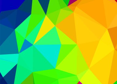 Yeşil Soyut Renk Çokgen Arkaplan Tasarımı, Soyut Geometrik Gradyan. Vektör sanatı.