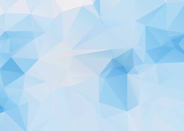 Üçgen oluşan düşük Poli mavi arka plan. Vektör sanat.