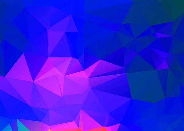 低ポリ抽象的な青い背景の三角形から成る ベクター アート — ストックベクタ