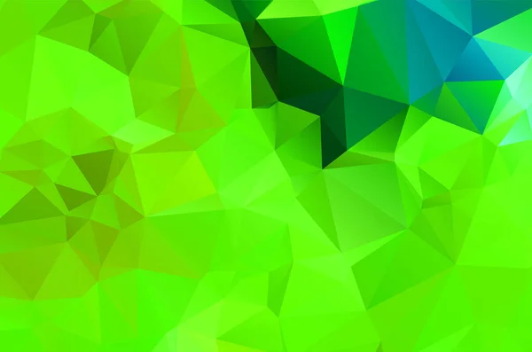 Grün Lebendige Geometrische Abstrakte Helle Grüne Verschwommene Mosaiktapete Mit Dreiecksformen — Stockvektor