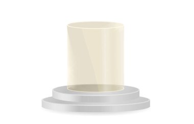 Ürün sunumu için kozmetik moda ürünü için boş vitrin