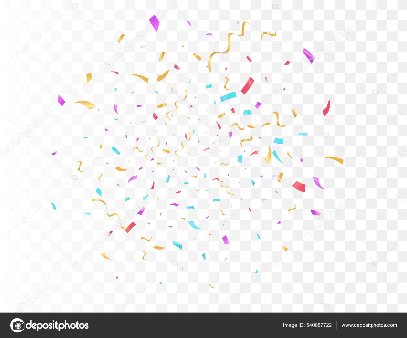Célébration D'anniversaire Confettis Colorés Et Explosion De