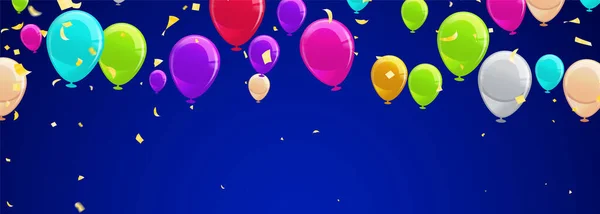 Vektör Konfetisi Şenlikli Bir Illüstrasyon Doğum Günü Yıldönümü Bayram Kutlamaları — Stok Vektör