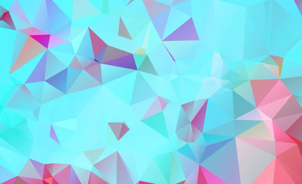 Blaue Lebendige Geometrische Polygonale Abstrakte Design Hintergrundvorlage — Stockvektor