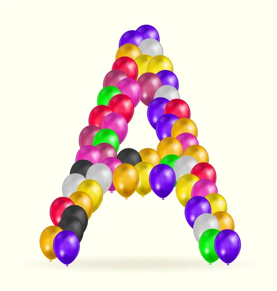 Carta Balões Variedade Cores Logotipo Modelo Design Vetorial — Vetor de Stock