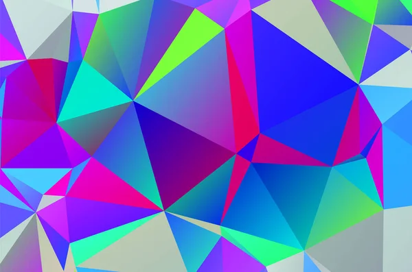 Vektor Mehrfarbiger Geometrischer Hintergrund Dreiecke Triangulation Geometrisches Mosaik Farbige Dreiecke — Stockvektor