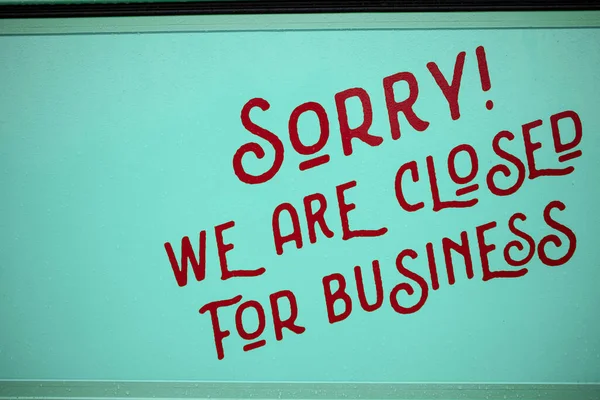 Sorry Closed Sign — Stock Photo, Image