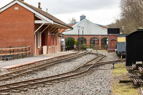 Estación Tren Desierta Parque Rural Apedale Newcastle Bajo Lyme — Foto de Stock