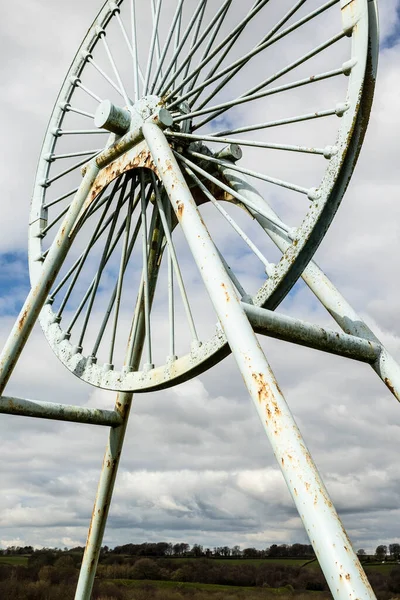 Newcastle Lyme Staffordshire Reino Unido 2022 Apedale Pit Wheel Memorial — Foto de Stock